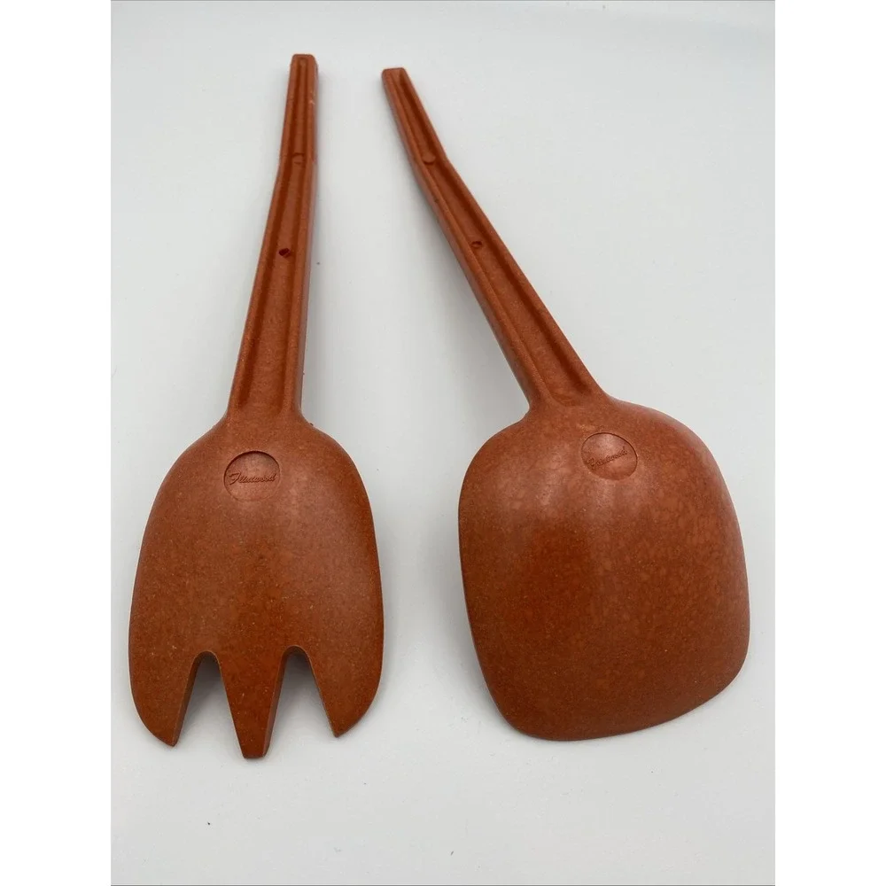 Vintage Flintwood Mid Century Modern Serving‎ Utensils (Spoon & Fork Salad Set)